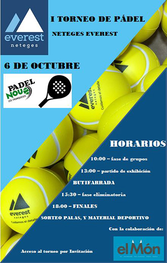 Primer torneo de pádel Neteges Everest